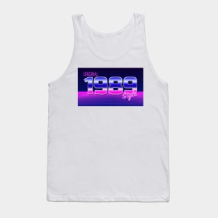 Original 1989 Style - 80s Neon Grid Nostalgia Tank Top